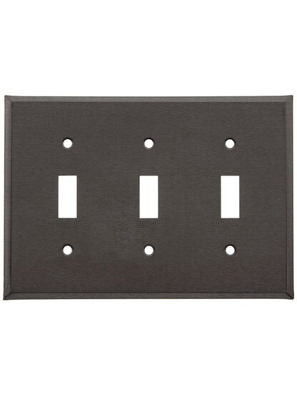Country Tin Triple Toggle Switch Plate in Country Tin.
